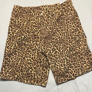 American Eagle Leopard Print Dreamy Drape Shorts